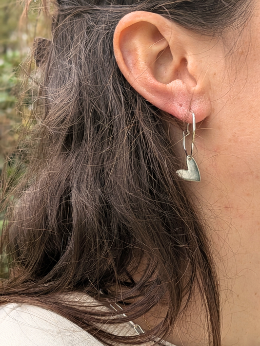 Rebel Hearts oorbellen - Zilver vanconcepts.be